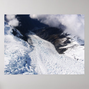 Franz Josef Glacier Aerial Uitzicht, Nieuw-Zeeland Poster