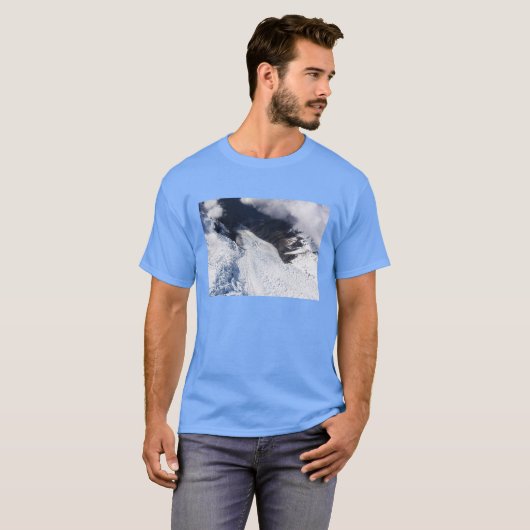 Franz Josef Glacier Aerial Uitzicht, Nieuw-Zeeland T-shirt (Voorkant volledig)