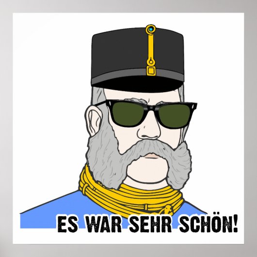 Franz Joseph I., Kaiser von Österreich, mit Brille Poster (Voorkant)