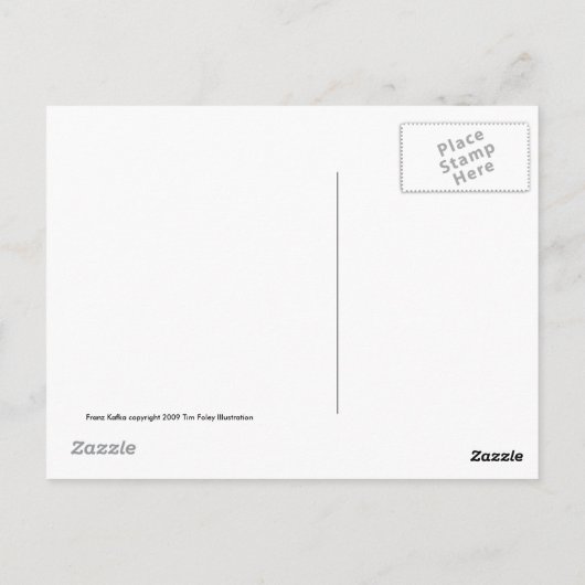 Franz Kafka briefkaart (Achterkant)