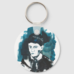 Franz Kafka Portret met aangepaste tekst Boekenl Sleutelhanger