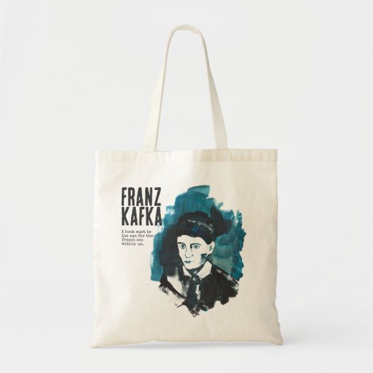 Franz Kafka Portret met aangepaste tekst | boekenl Tote Bag (Voorkant)