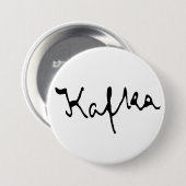 Franz Kafka signatuur Ronde Button 7,6 Cm (Voorkant /achterkant)