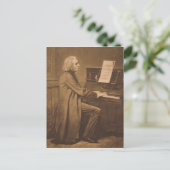 Franz Liszt bij de Piano Briefkaart (Staand voorkant)