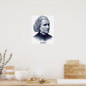 Franz Liszt, blauw Poster (Keuken)