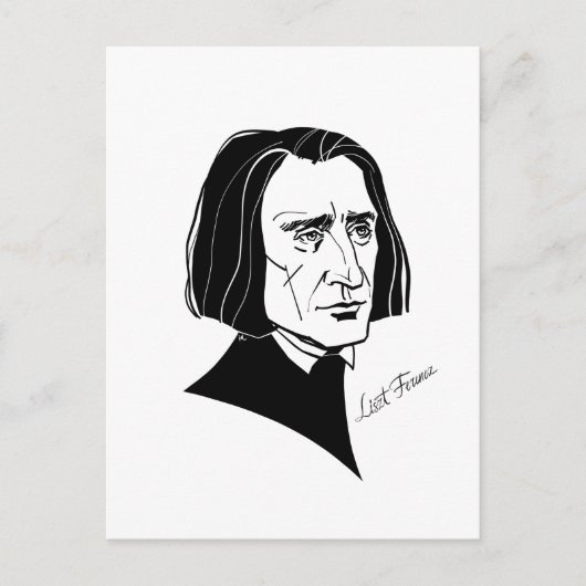 Franz Liszt Briefkaart (Voorkant)