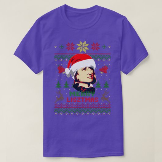 Franz Liszt Merry Lisztmas T-shirt (Design voorkant)