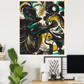 Franz Marc Abstract Genesis II Expressionisme Kuns Poster (Thuiskantoor)