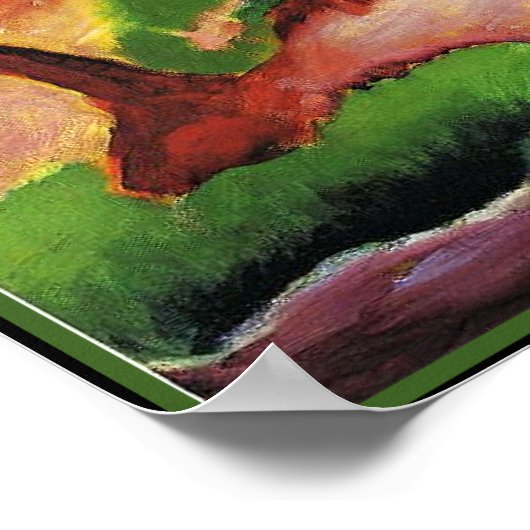 Franz Marc abstracte kunst, Weasels Spelen Poster (Hoek)