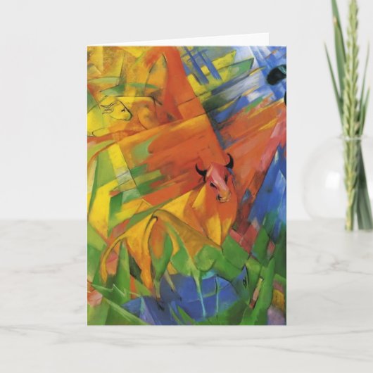 Franz Marc- Animals in een Landschap Kaart (Voorkant)