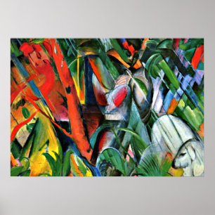 Franz Marc art: In de regen Poster