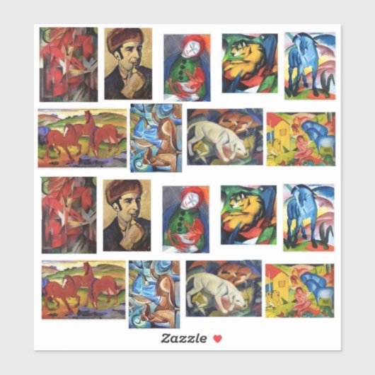 Franz Marc Art Paintings Sticker (Vel)