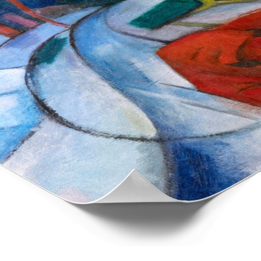 Franz Marc Bison in Winter (rood bizon) Poster (Hoek)