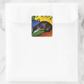 Franz Marc - Blauwe Vos Vierkante Sticker (Tas)