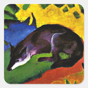 Franz Marc - Blauwe Vos Vierkante Sticker