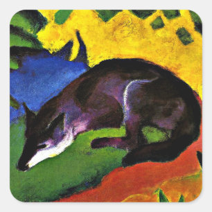 Franz Marc - Blauwe Vos Vierkante Sticker