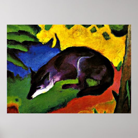 Franz Marc - Blue Fox Poster (Voorkant)