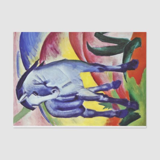 Franz Marc Blue Horse Fine Art Painting Tissuepapier (Voorkant)