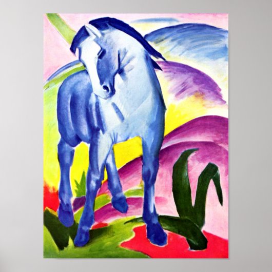 Franz Marc - Blue Horse I Poster (Voorkant)