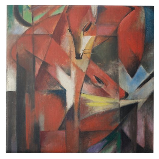  franz marc de foxes tegeltje (Voorkant)