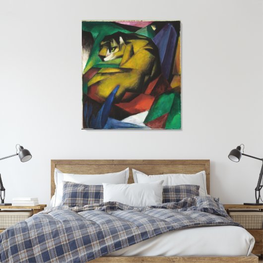 franz Marc de tijger Canvas Afdruk (Insitu (Slaapkamer))