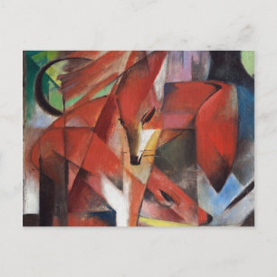 Franz Marc - De Vossen, 1913 Briefkaart
