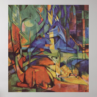 Franz Marc - Deer in Bos II 1913-14 Moon Fawn