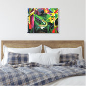 Franz Marc - Deer in een kloostertuin Canvas Afdruk (Insitu (Slaapkamer))