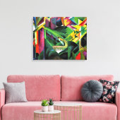 Franz Marc - Deer in een kloostertuin Canvas Afdruk (Insitu (Woonkamer))