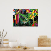 Franz Marc: Deer in een kloostertuin Poster (Keuken)