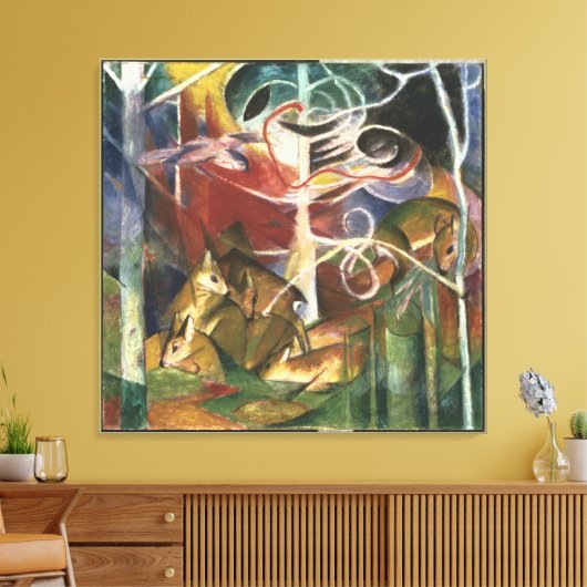  Franz Marc Deer in het bos Canvas Afdruk (Insitu (Woonkamer))