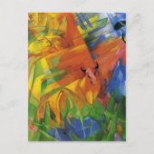 Franz Marc- Dieren in een landschap Briefkaart (Voorkant)