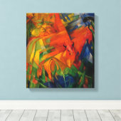 Franz Marc Dieren in een landschap Canvas Afdruk (Insitu (Houten vloer))