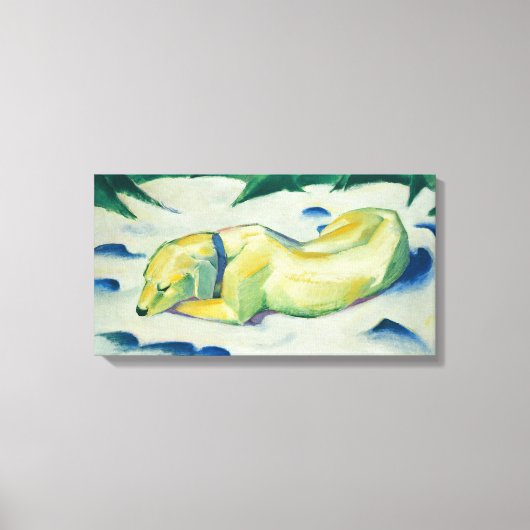  Franz Marc Dog Lying in the Snow Canvas Afdruk (Voorkant)