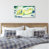  Franz Marc Dog Lying in the Snow Canvas Afdruk (Insitu (Slaapkamer))