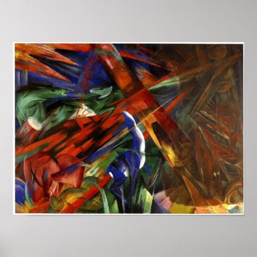 Franz Marc - Fate of the Animals, 1913 Poster (Voorkant)