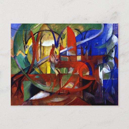 Franz Marc - Gazelles Briefkaart (Voorkant)