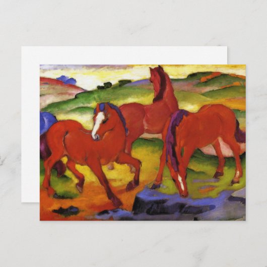 Franz Marc Grading Horses Carte postale (Devant / Derrière)