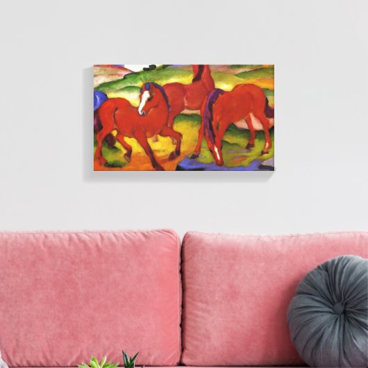 Franz Marc Grazing Horses Canvas Afdruk (Insitu (Woonkamer))