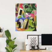 Franz Marc - House w/ Trees Small Composition 1914 Poster (Thuiskantoor)