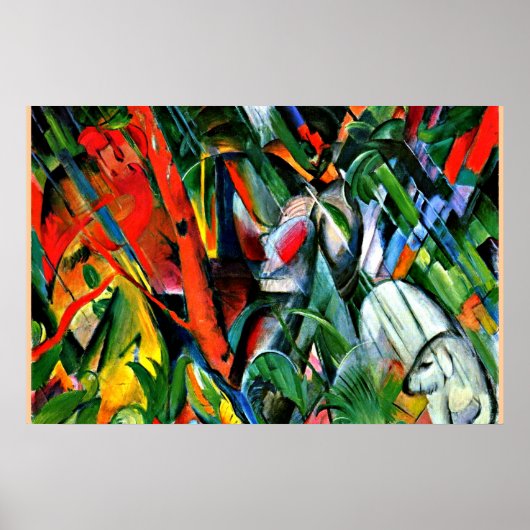 Franz Marc - In the Rain - 1912 Poster (Voorkant)