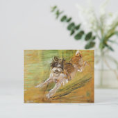 Franz Marc: Jumping Dog Schlick Briefkaart (Staand voorkant)