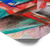 Franz Marc Landschap met Dieren Bekend Schilderij Poster (Hoek)