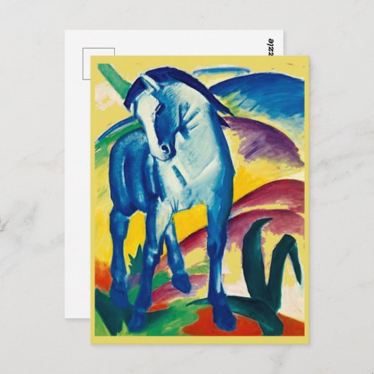 Franz Marc, Le Cheval Bleu, Carte Art Post (Devant / Derrière)