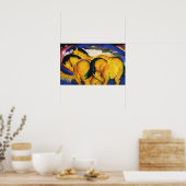 Franz Marc Little Yellow Horses Poster (Keuken)