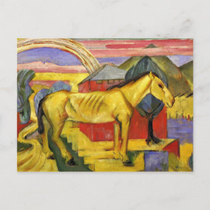 Franz Marc - Long Yellow Horse Briefkaart