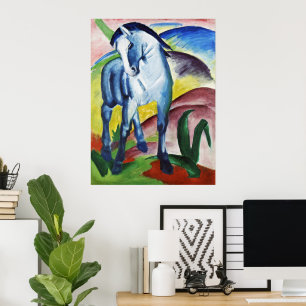 Franz Marc Modern Blauw Paard I Expressionistische Poster