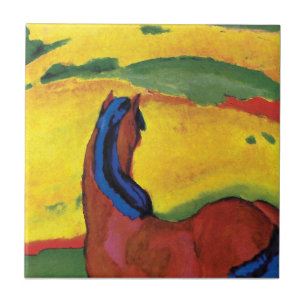 Franz Marc - paard in een landschappelijk schilder Tegeltje