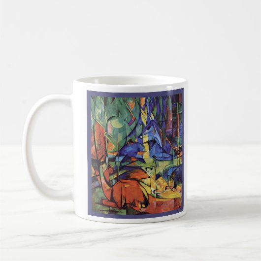 Franz Marc - Roe Doe in Forest - Expressionist Koffiemok (Links)