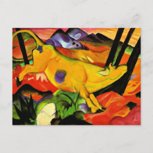 Franz Marc schilderij, The Yellow Koe Briefkaart
